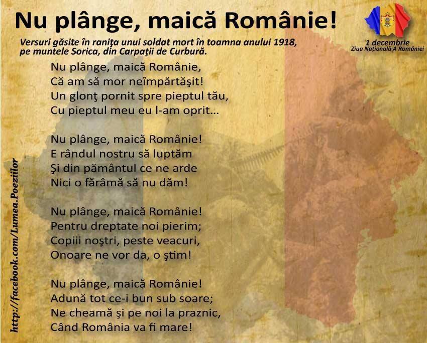 Nu plânge, maică Românie!